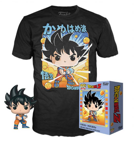 Funko Pop! Dragon Ball Z Goku Exclusive T-Shirt Bundle *Gamestop Exclusive*